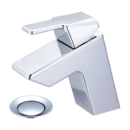 OLYMPIA FAUCETS Single Handle Bathroom Faucet, Compression Hose, Single Hole, Chrome, Spout Reach: 4.38" L-6013